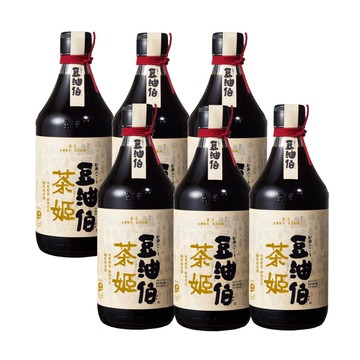 【豆油伯】茶姬釀造醬油500mlx6瓶_廠商直送