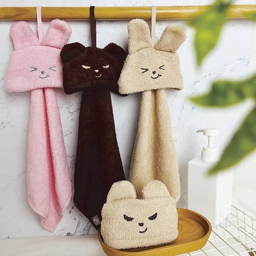 【瑟夫貝爾】兒童浴巾浴袍 擦手毛巾 小孩包巾 動物造型毛巾 加厚柔軟掛勾小手巾 吸水毛巾方巾 尼龍毛巾 MIT台灣製造