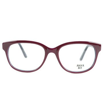 【ANNA SUI】安娜蘇 立體精雕個性白描薔薇光學眼鏡(酒紅) AS568-717