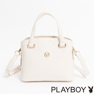 PLAYBOY - 手提包附長背帶  Enticing系列 - 米白色