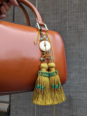 包包掛飾中國結吊飾掛飾劍穗流蘇腰佩吊墜象牙果平安扣檀香金掛飾