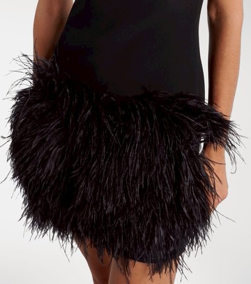 David Koma Feather-trimmed minidress