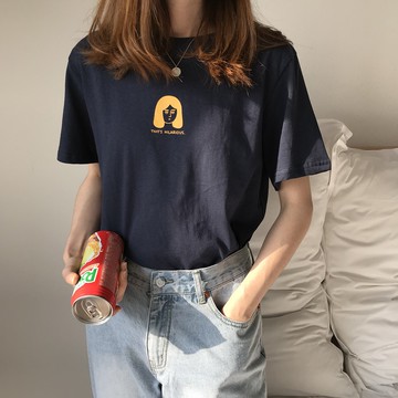 ZUCA”S - 圓領原宿風短袖上衣 - T-6428