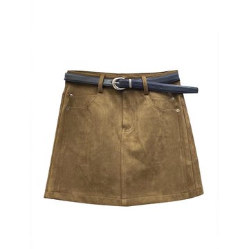 虧本~特價清倉~現貨~2024秋冬復古風氣質高腰顯瘦百搭短裙1059R