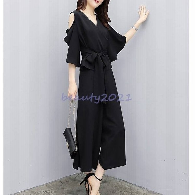 パーティードレス パンツ 結婚式のお呼ばれ30代パンツドレス かっこいいパンツドレス 結婚式 お呼ばれドレス 代 袖あり 結婚式パンツ 通販 Lineポイント最大get Lineショッピング