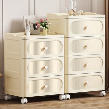 抽屜式收納柜家用客廳加厚置物柜零食整理柜玩具儲物柜臥室床頭柜