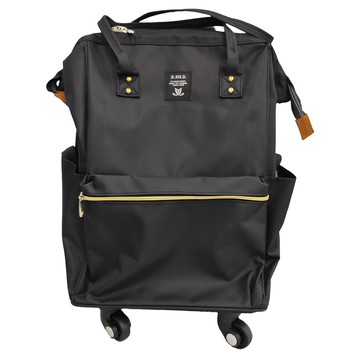 Well Life 悅生活 學院風揹拉兩用前開式拉桿行李袋 鋁合金拉桿 靜音橡膠輪  555 x 375 x 248mm  黑色