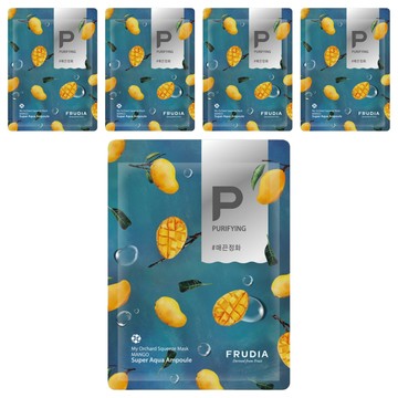 FRUDIA 鮮榨果汁肌 柔嫩保濕面膜 芒果  1入  5片