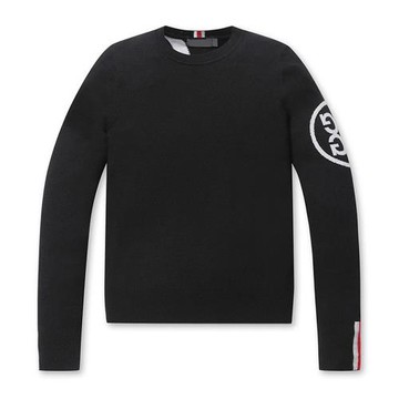 運動潮牌女圓領針織衫修身百搭長袖毛衣春秋韓版簡約戶外高爾夫