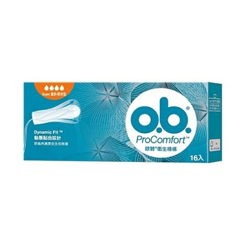 OB毆碧 衛生棉條 16入量多 / 夜安型 1盒裝 動態貼合設計