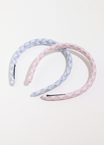 小香格紋・髮箍