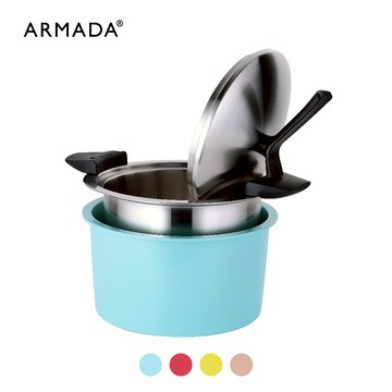 【ARMADA】彩色快溫鍋 24公分 (青蘋綠/烈日紅/Tiffany藍/奶茶色)
