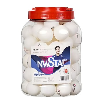 新起點 40+ 無縫桌球 60顆/桶 比賽/訓練等級 高分子PVC材質 4公分  1桶  白色