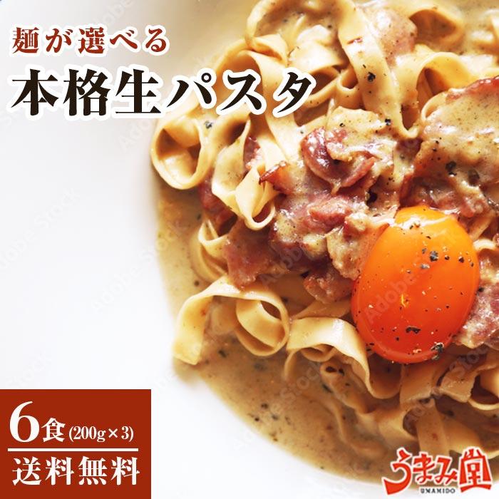 麺が選べる 生パスタ 6食 (麺200g×3袋) 生麺 パスタソースなし パスタ 讃岐  讃岐パスタ 送料無料 お土産 お取り寄せ 常温保存OK ギフト [産直]