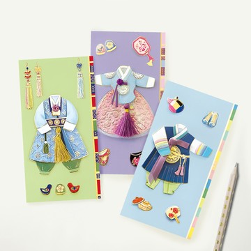 [From&To] 傳統韓服造型紅包袋 FB227-456 3入組  多色  3個