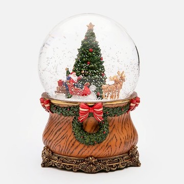 JARLL 12cm鹿拉老公公聖誕水球