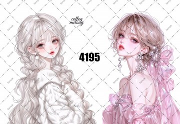 original sticker no.4195 人物貼紙 原創貼紙 原創人物貼紙 裝飾貼紙 cotton melody