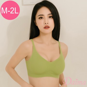 內衣  無鋼圈(M-XXL)輕盈百搭舒適Bra Top無痕內衣/運動/睡眠/休閒_綠色#91121