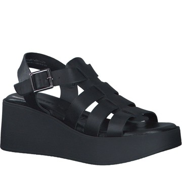 TAMARIS BLACK CASUAL OPEN SANDALS 黑色女款鞋子