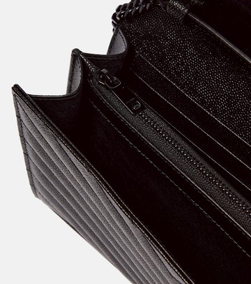 Saint Laurent Cassandre matelassé leather wallet on chain
