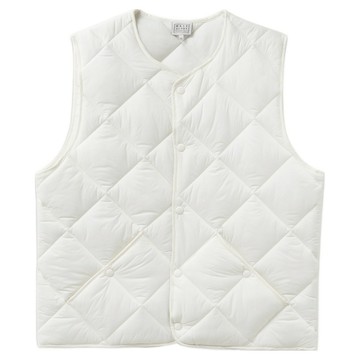 BASE ALPHA ESSENTIALS 鑽石菱格絎縫背心  XL(105)  象牙白