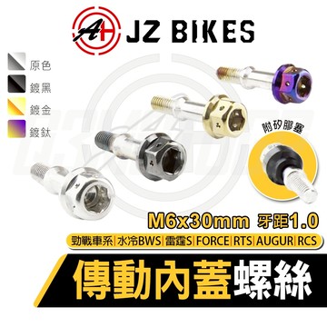 JZ【傳動蓋螺絲 白鐵材質】傑能 傳動 內蓋 白鐵螺絲 傳動蓋螺絲 M6x30mm P1.0 白鐵 適用 勁戰 水冷B