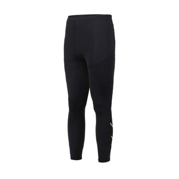2XU 男中階運動涼感壓縮長褲-緊身長褲 慢跑 路跑 訓練 健身 2XMA6529BBLKSRF 黑銀