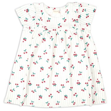 akachan honpo - 短袖洋裝-滿版印花-米白色