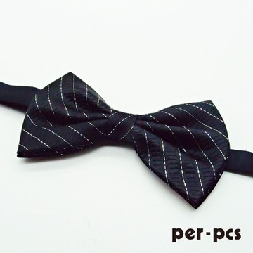 per-pcs 紳士品味斜紋蝴蠂結領結_黑(005-10)
