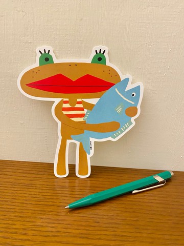 E*group 烤焦阿蛙 造型明信片