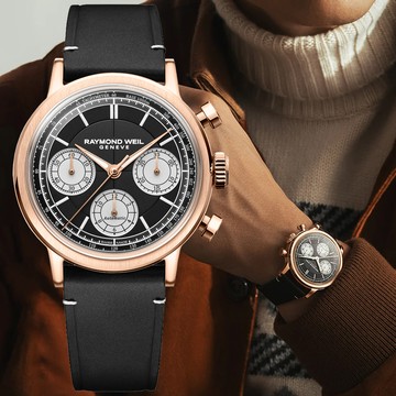 Raymond Weil 蕾蒙威 Millesime 復古系列 計時機械腕錶 39.5mm / 7765-PC5-20631