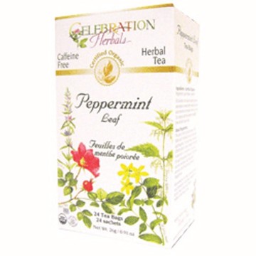 Organic Peppermint Leaf Tea 24 Bags by Celebration Herbals