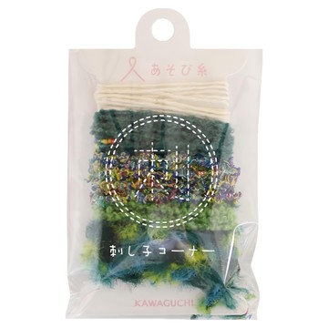 KAWAGUCHI迷你編織器用線 tk15-437 手工藝編織線  綠色  1入