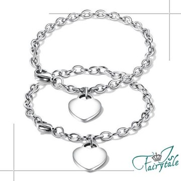 【伊飾童話】純真的愛＊鈦鋼情人男女手鍊
