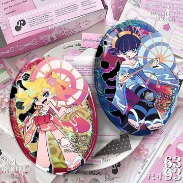 🌞包包優選寶藏品🌟🌟Panty吊帶襪天使Stocking京都動漫畫展周邊鐳射吧唧徽章穀子橢圓🌞