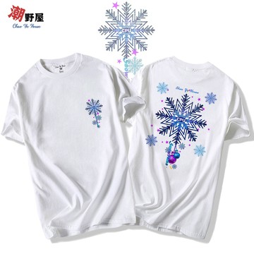 潮野屋 晶雪之芯 雪花 晶片 CPU T恤 短袖上衣 衣服 潮T 短T 歐美 潮流 街頭 創意 可愛 WTD-1073