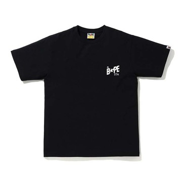 BAPE STA ILLUSTRATION TEE 男版 向量流星鞋 短袖上衣 黑色 RAY-124 [台灣現貨]