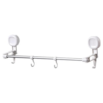 FaSoLa 吸盤式180度萬用轉角毛巾架  1個  56 x 11 x 16cm  白色