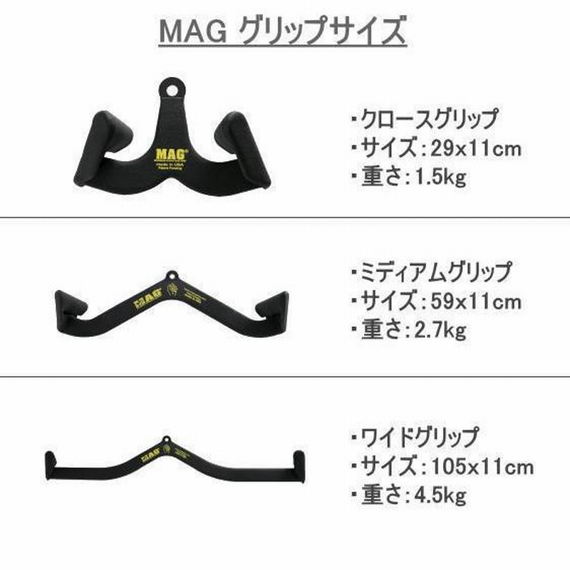 ワイドグリップ マググリップ  MAGGRIP ラットプルダウン 筋トレ 765