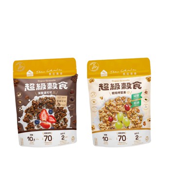 [The chala蕎拉燕麥] 超級穀食 - 輕焙烤堅果/海鹽濃可可 (300g/包)- 1入組