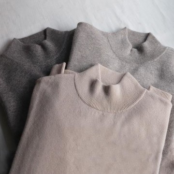 女士款半高圓領柔軟保暖尼泊爾100%Cashmere羚羊絨衫冬季貼身保暖