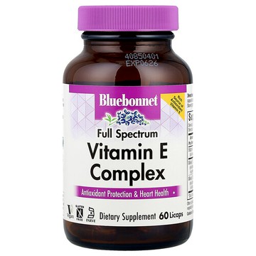 Bluebonnet Nutrition, 維生素 E 複合物，60粒液體膠囊