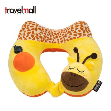 【Travelmall 】專利3D按壓式充氣枕特別版_長頸鹿( SW99006GF)