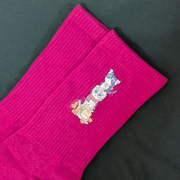 (24-28cm)襪子-火龍果紫色