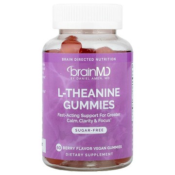 BrainMD, L-茶氨酸軟糖，漿果味，60 粒素食軟糖（每粒 100 毫克）