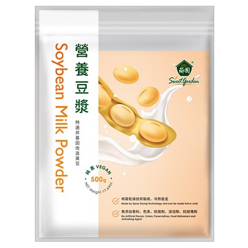 薌園 營養豆漿熟粉 純素 即食 冷熱皆宜 非基因改造黃豆  500g  1包