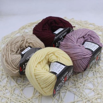 lishi 純羊毛線 柔軟親膚 中粗 帽子圍巾毛衣線