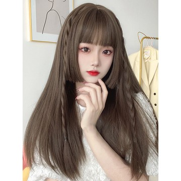 自然假髮🔥假髮女長髮整頂新款時尚lolita仿真人髮公主切假髮全頭套式假髮套自然蓬鬆增髮量日常 頭頂遮白髮 仿真髮