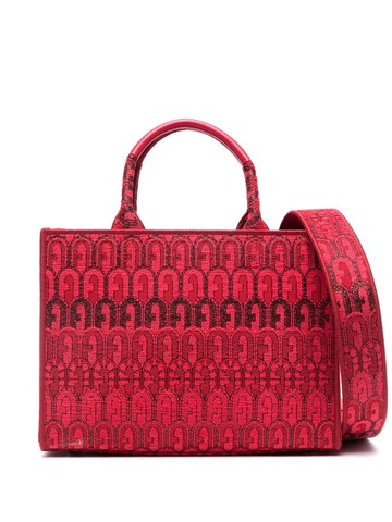 Furla - Opportunity monogram-pattern tote bag - women - Acrylic/Calf Leather/Polyester/Polyester/Polyamide - One Size - Red