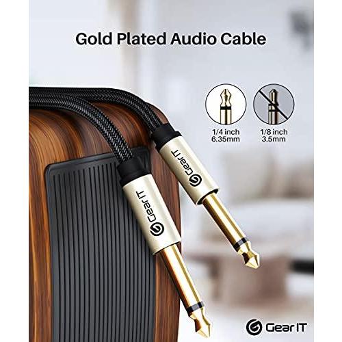 オーディオ ケーブル |GearIT Guitar Instrument Cable (6ft 2-Pack) Inch to inc